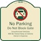 Signmission Designer Series-No Parking Don't Block Gate Unauthorized Vehicle Towed Away, 18" x 18", TG-1818-9953 A-DES-TG-1818-9953 - alternate 1